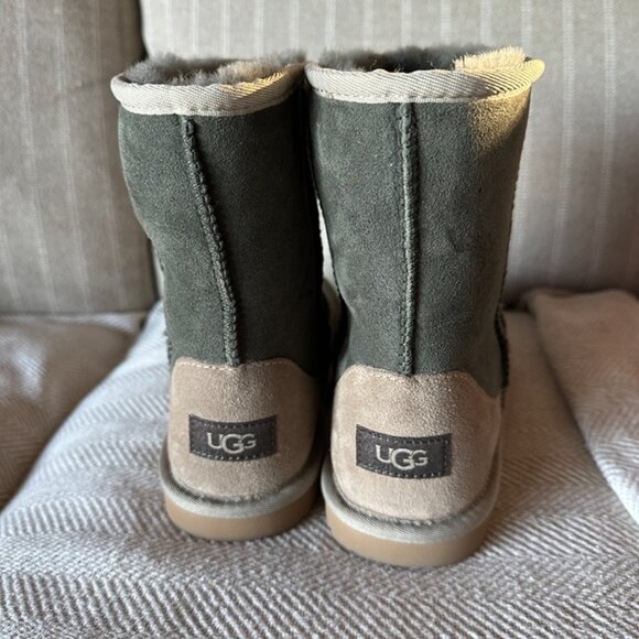 Ugg Leather Sheepskin Boots  (Sage + Tan Color)  - size euro 38 - Picture 6 of 7